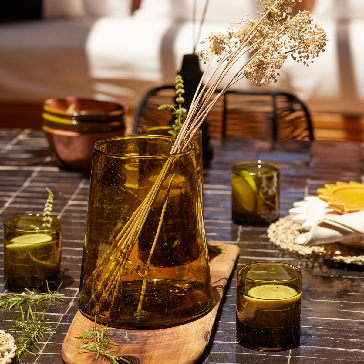 Moroccan Handcrafted Glass Vase - Apartment F