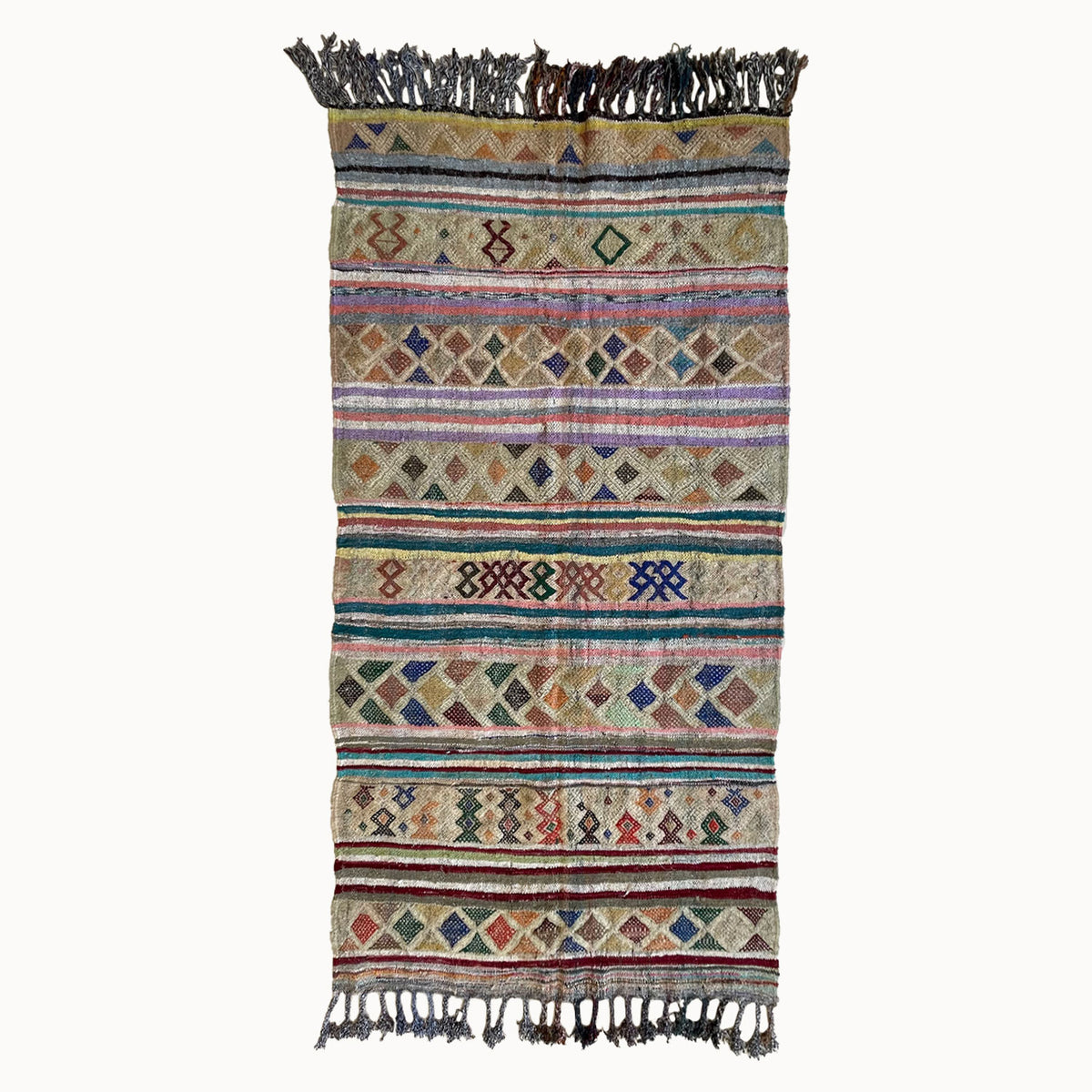 Sid Vintage Moroccan Kilim Rug | 4’1” x 8’9” - Apartment F