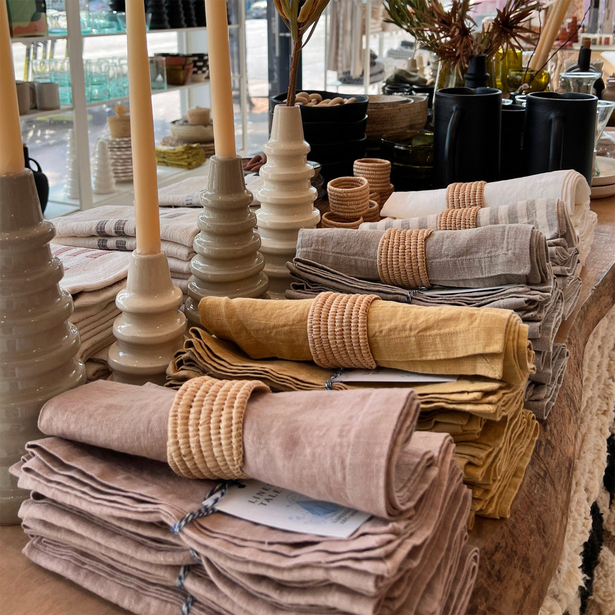 Handwoven Raffia Napkin Rings | Set of 2 - Apartment F