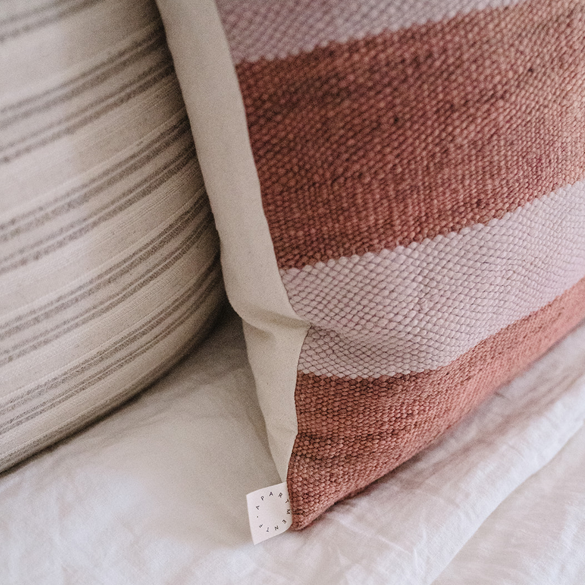 Bordeaux Striped Handwoven Pillow - Apartment F