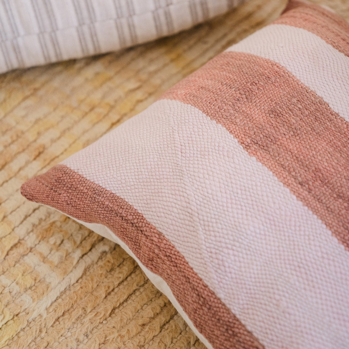Bordeaux Striped Handwoven Pillow - Apartment F