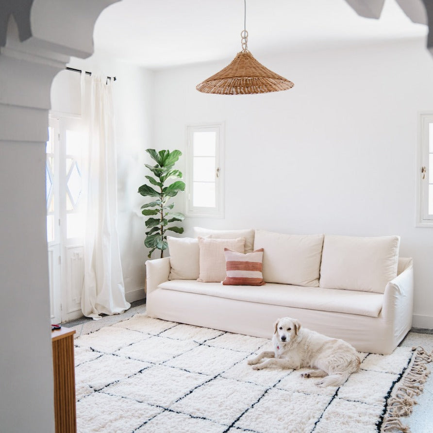 Mezine Hand-Knotted Moroccan Wool Rug | 7'8'' x 9'8'' - Apartment F