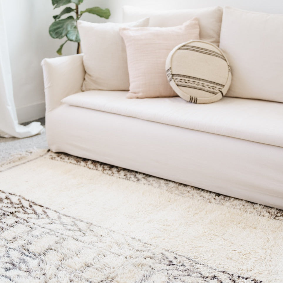 Mamoun Vintage Beni Ourain Rug | 6'3" x 8'8" - Apartment F
