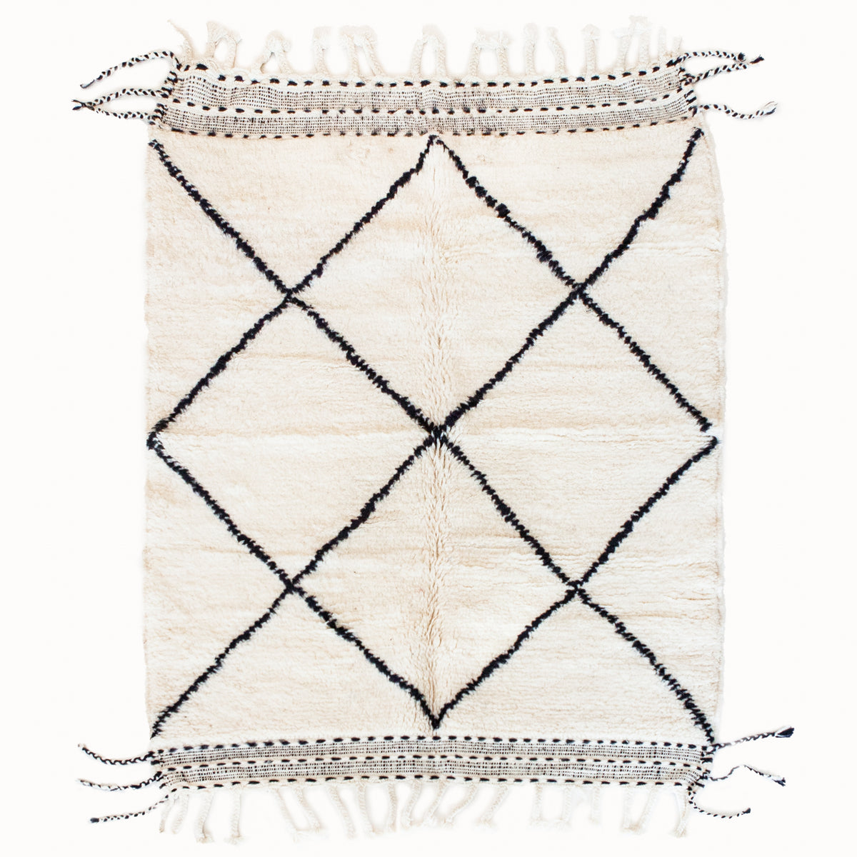 Ziri Contemporary Moroccan Beni Ourain Rug | Multiple Sizes - Apartment F