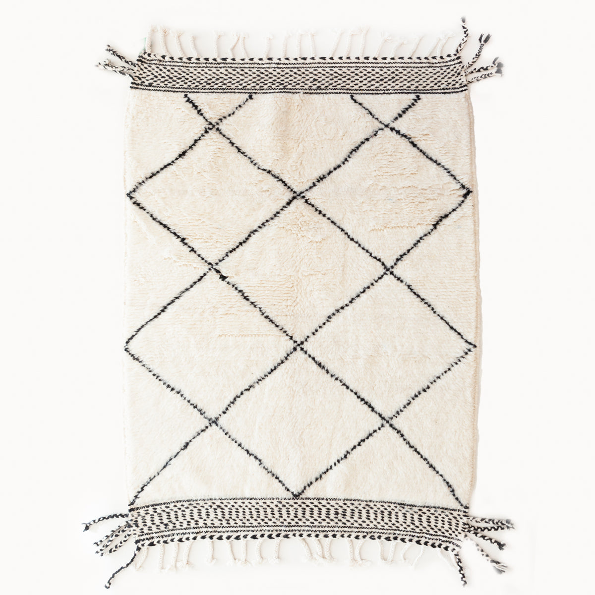 Ziri Contemporary Moroccan Beni Ourain Rug | Multiple Sizes - Apartment F