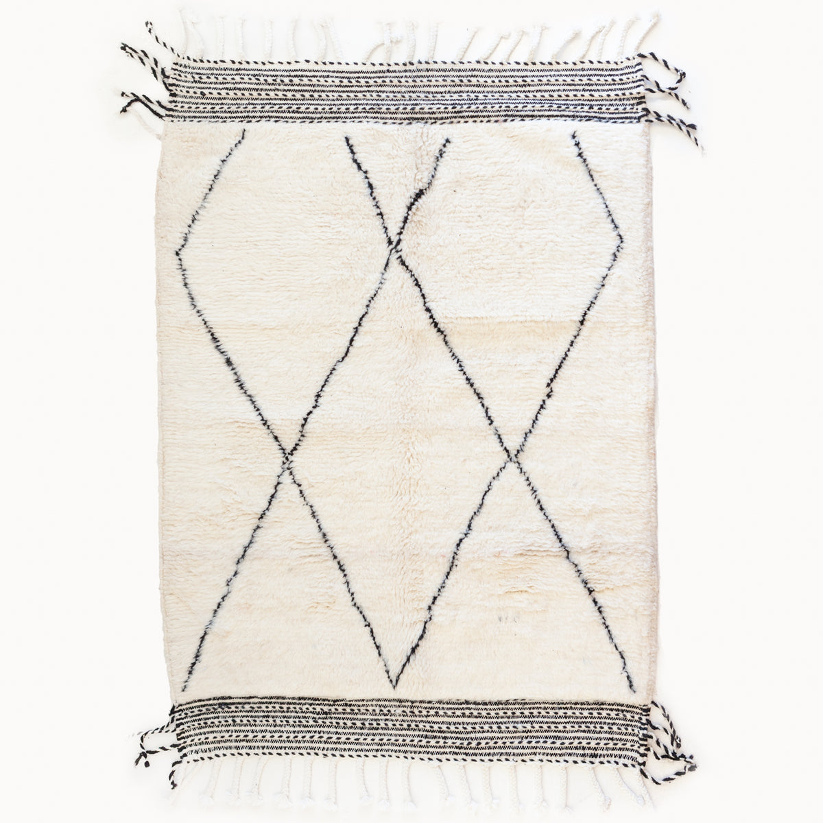 Ziri Contemporary Moroccan Beni Ourain Rug | Multiple Sizes - Apartment F