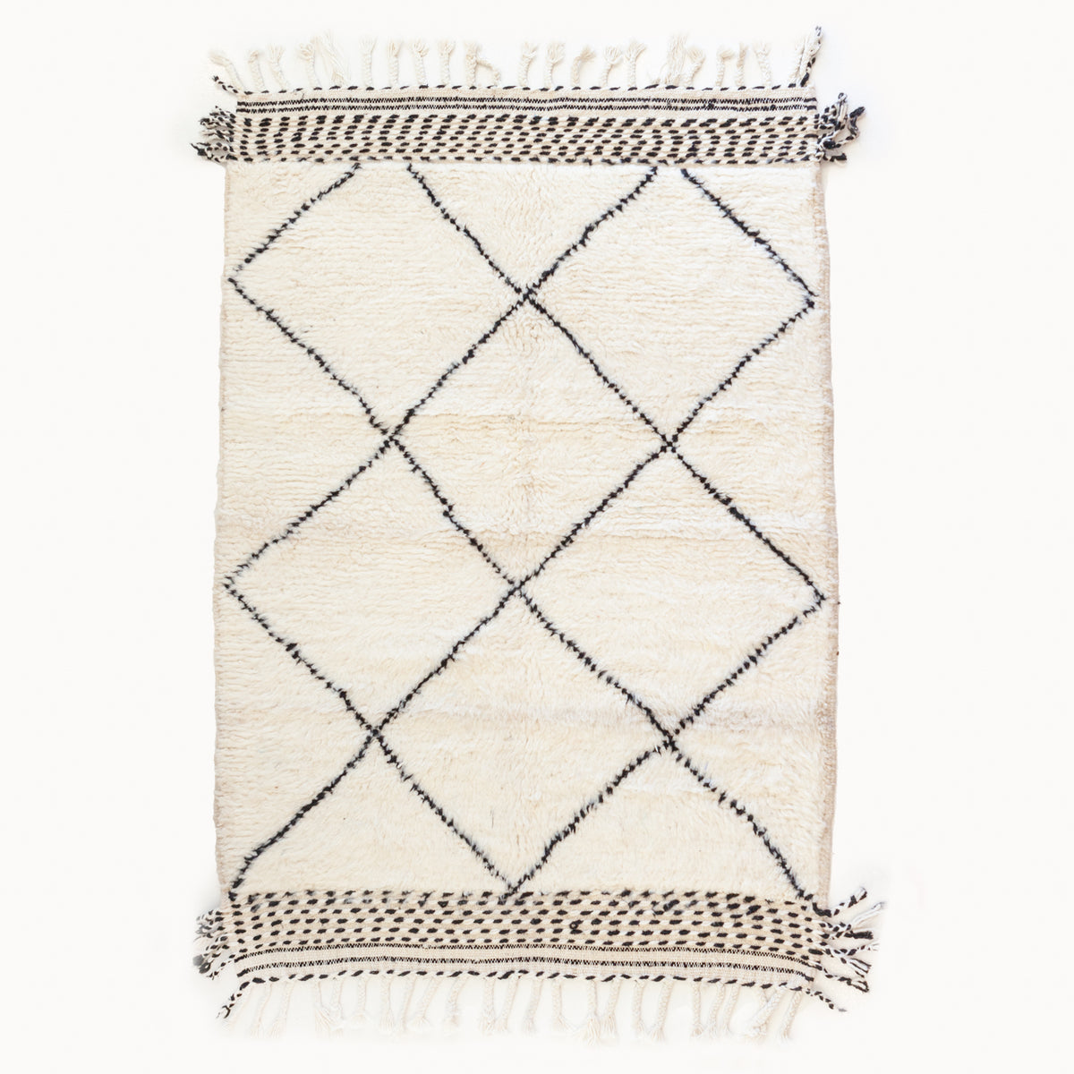 Ziri Contemporary Moroccan Beni Ourain Rug | Multiple Sizes - Apartment F