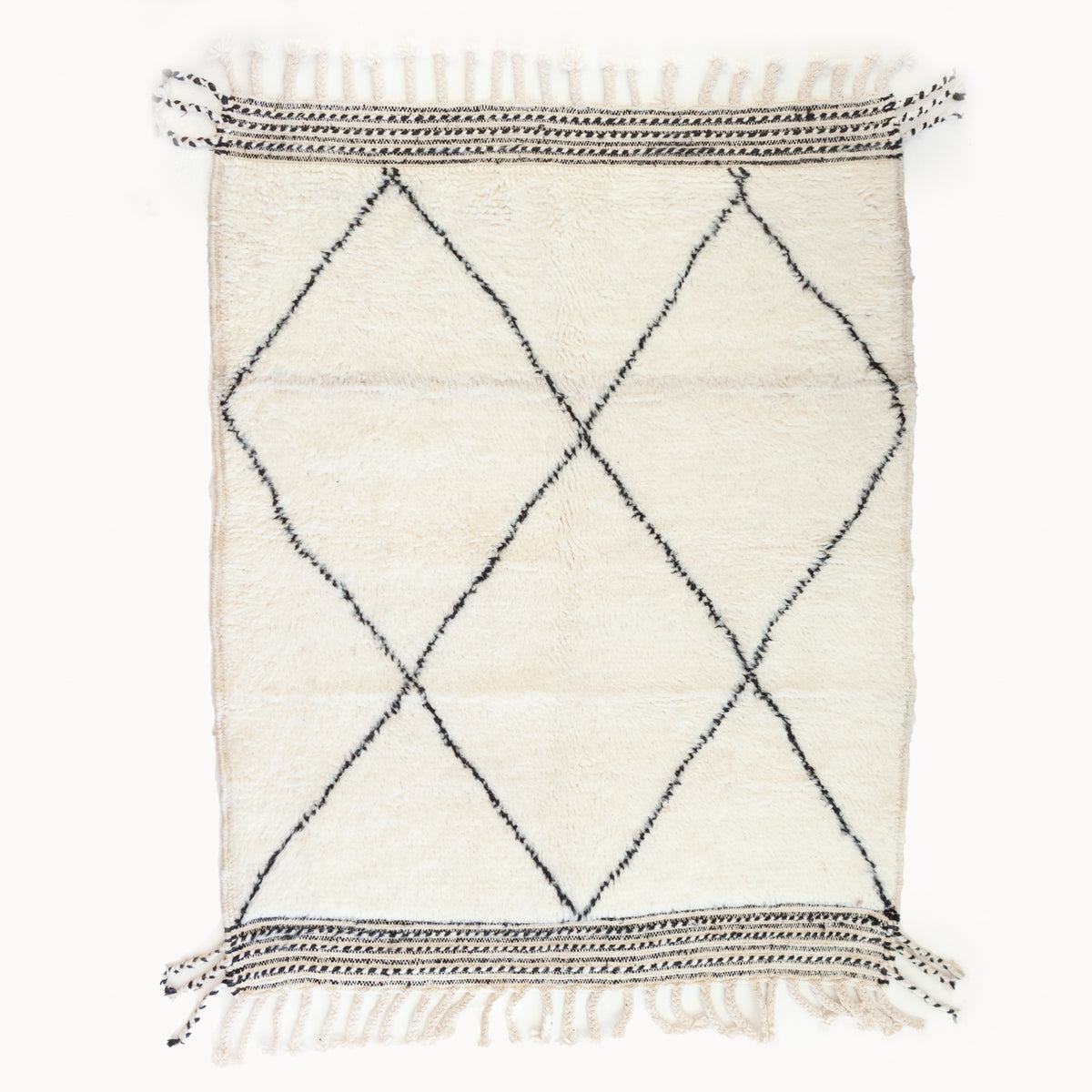 Ziri Contemporary Moroccan Beni Ourain Rug | Multiple Sizes - Apartment F